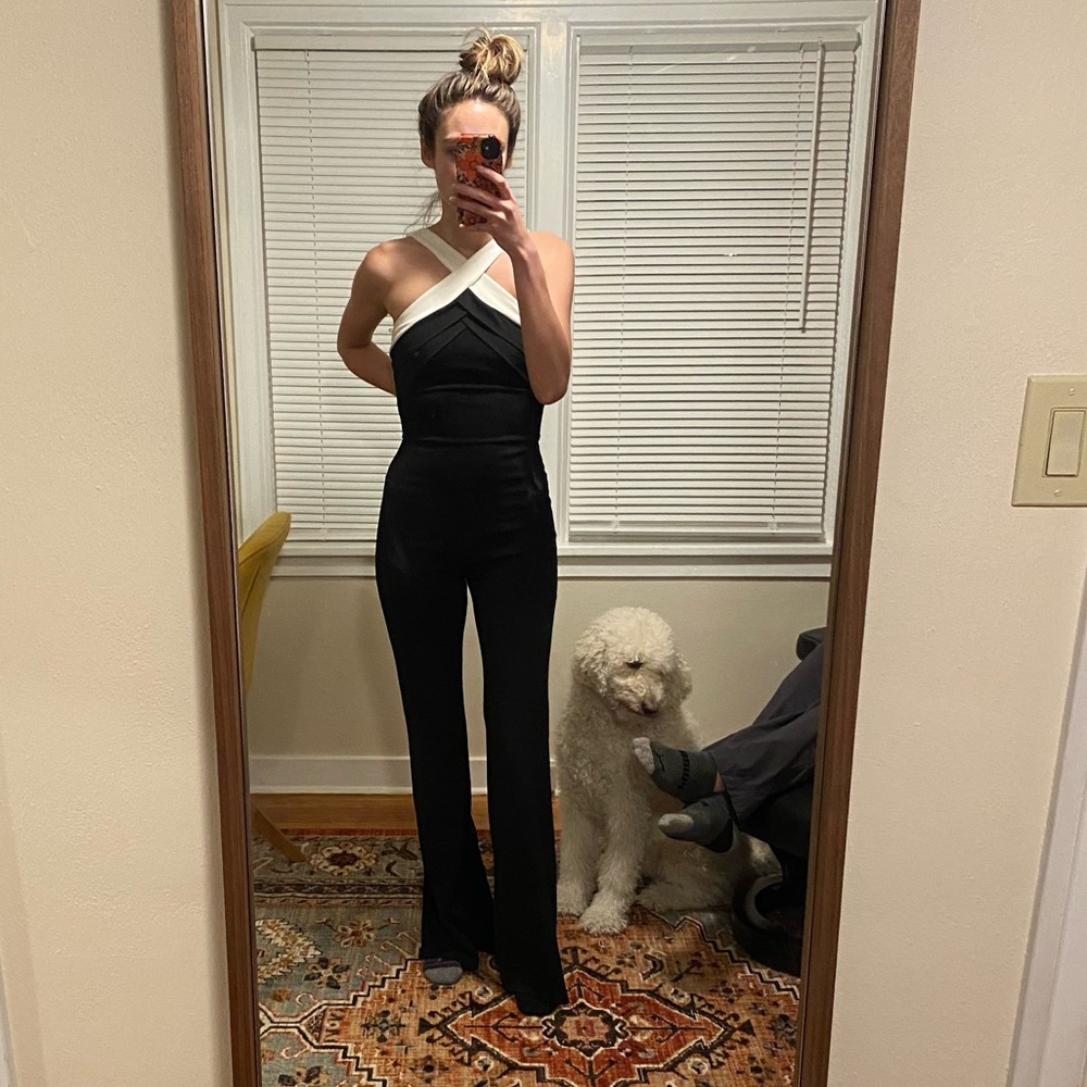 FLATTERING black and white jumpsuit